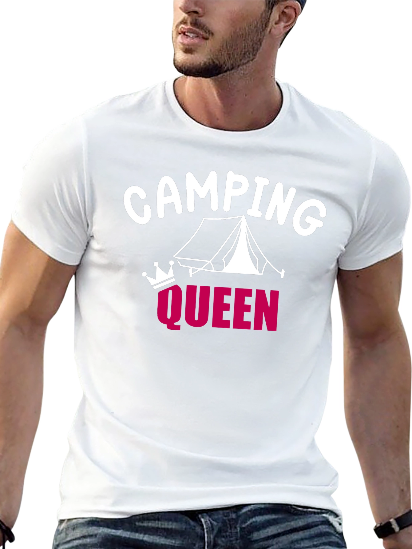 Camping Queen Black T-Shirt - Graphic Tee