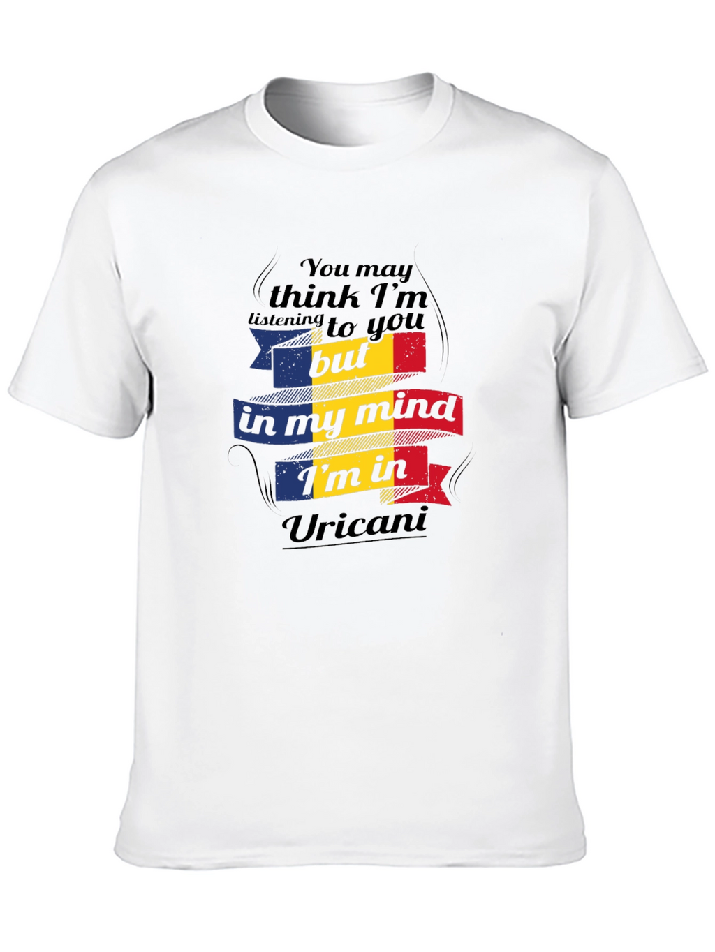 Uricani Romania Flag Novelty T-Shirt