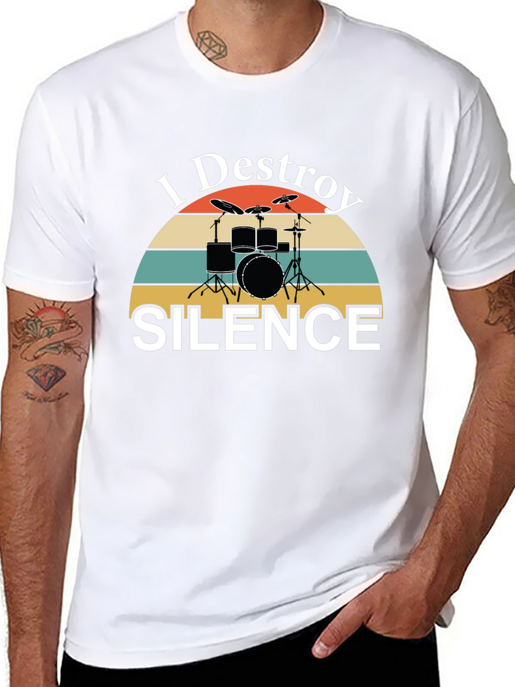 I Destroy Silence Drummer T-Shirt