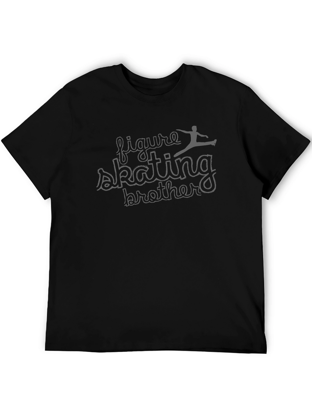 Figure Skating Brother Black Graphic Tee