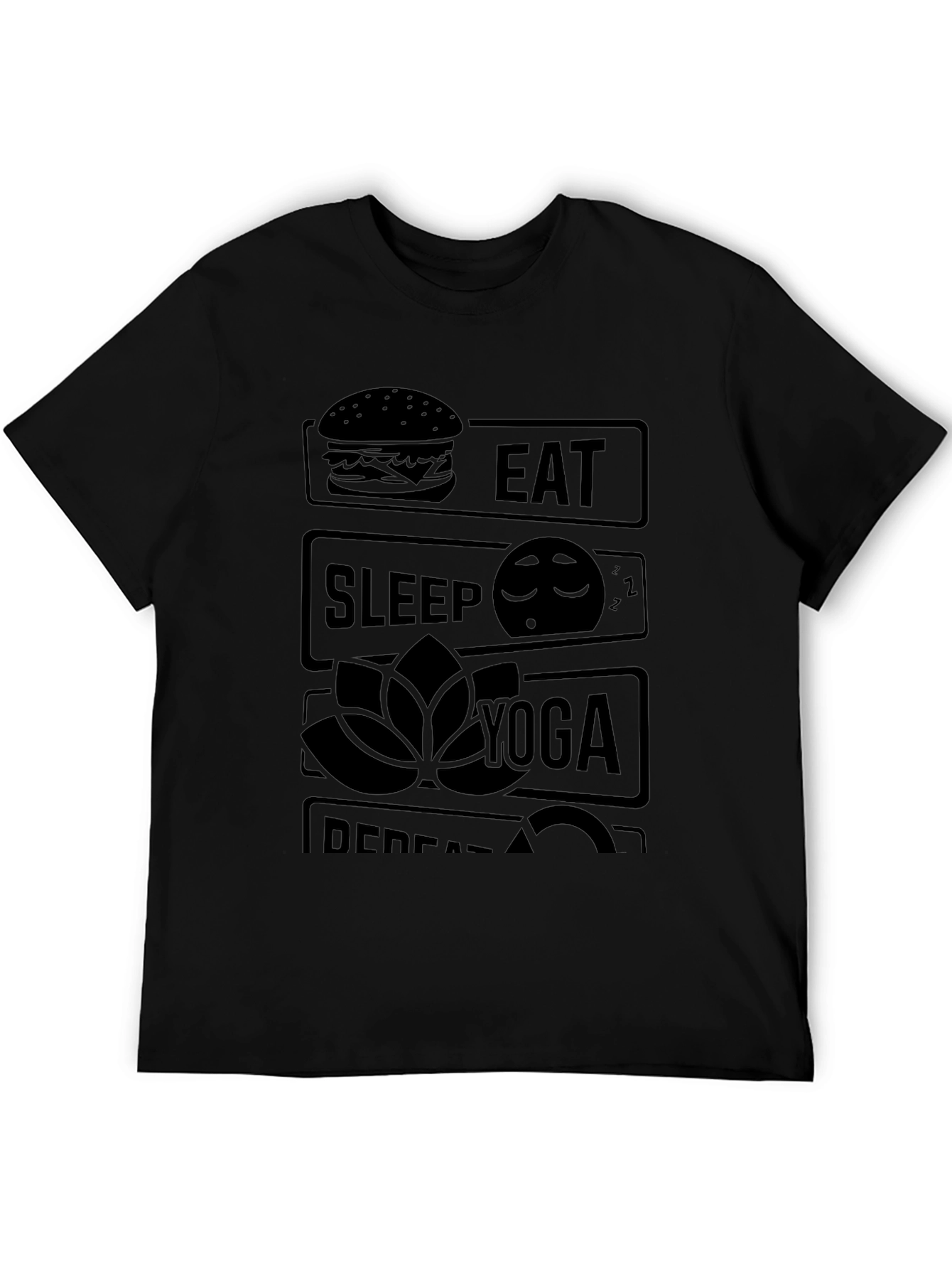 Eat Sleep Yoga Repeat Graphic T-Shirt