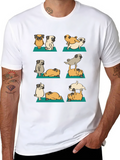 Yoga Pugs Graphic T-Shirt