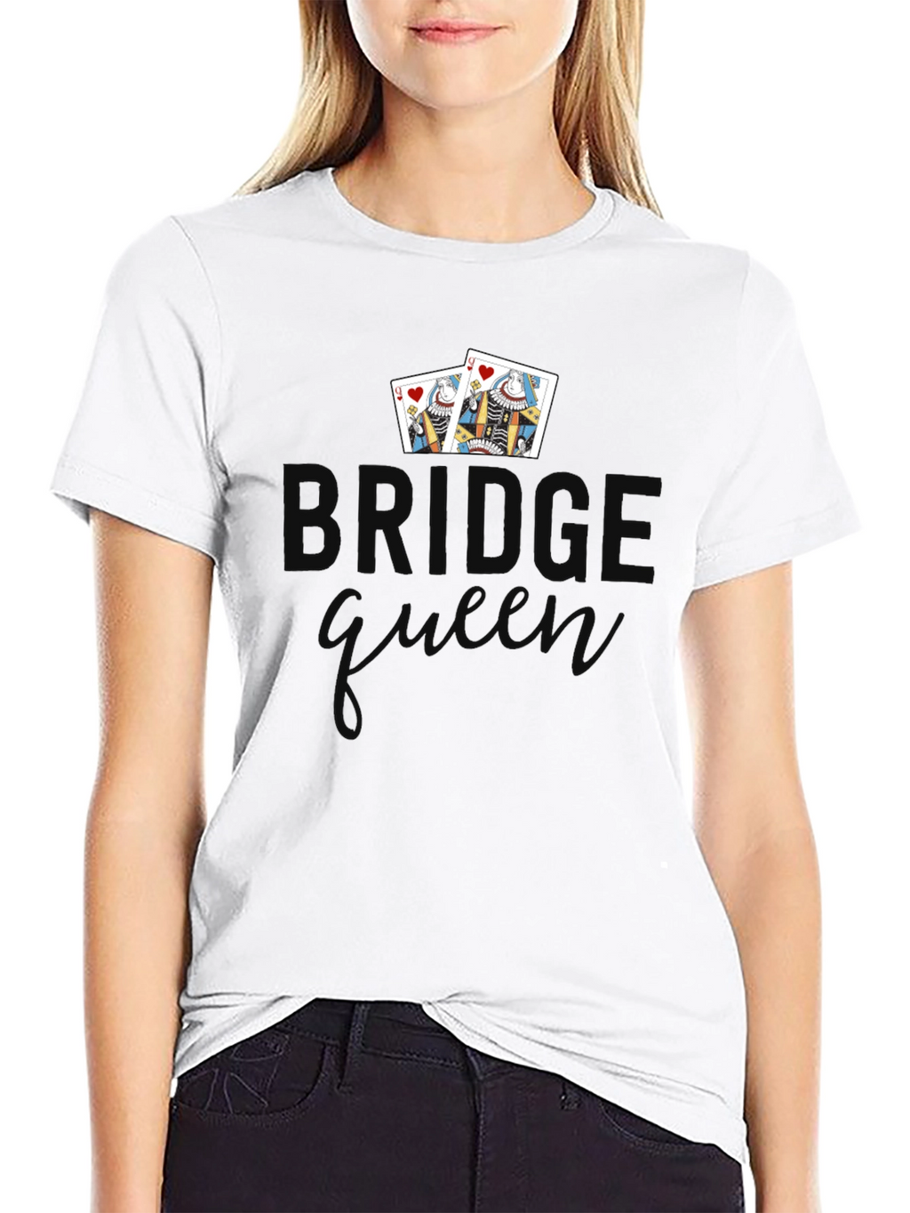 Bridge Queen T-Shirt - Playing Card Design