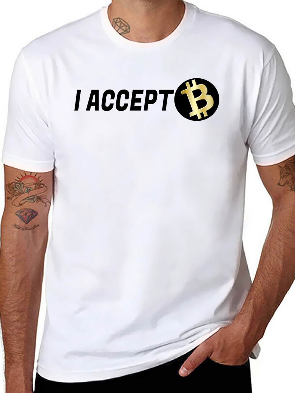 I Accept Bitcoin T-Shirt - Crypto Currency Tee