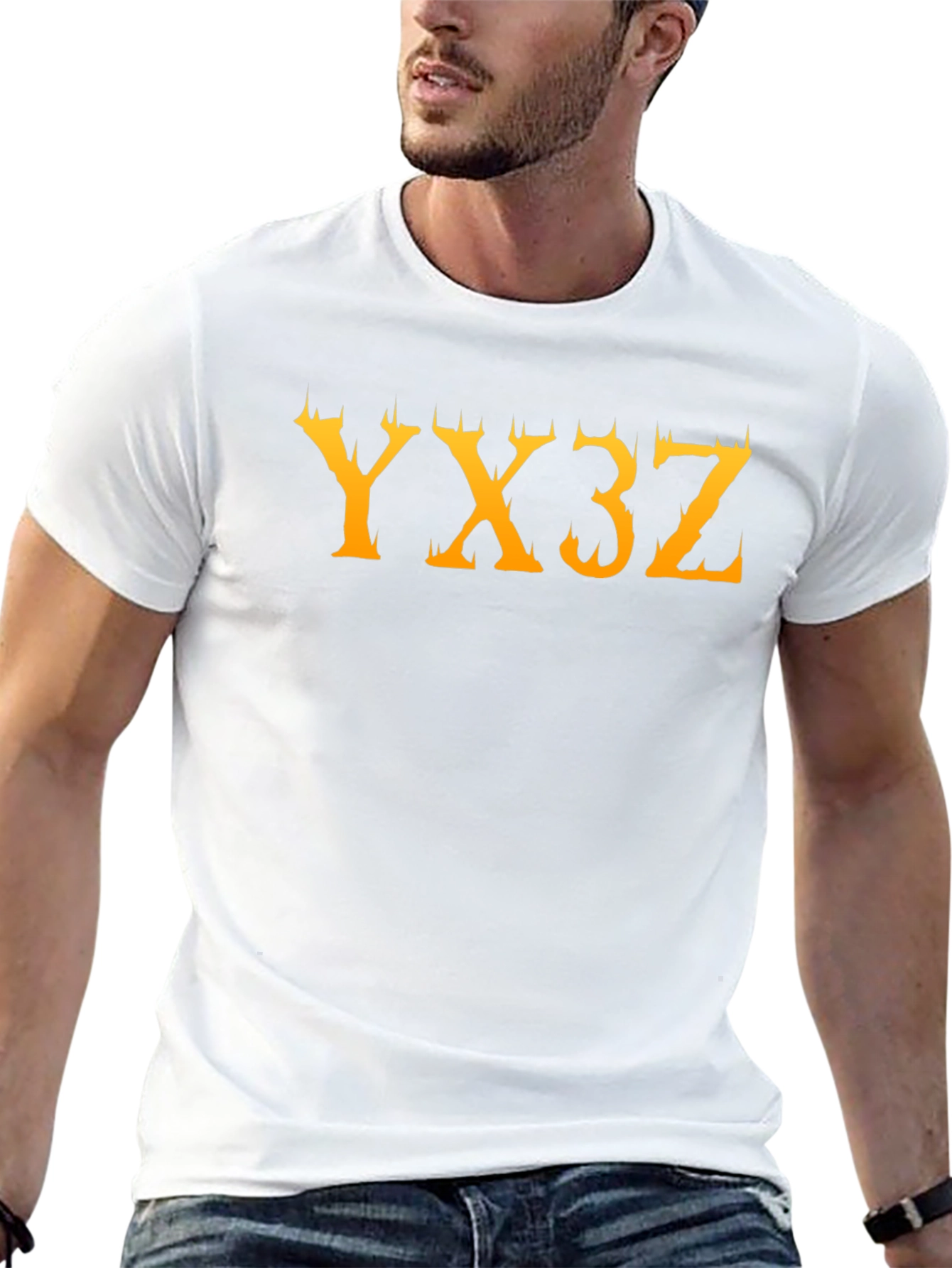 YX3Z Black Graphic Tee - Unique Design T-Shirt