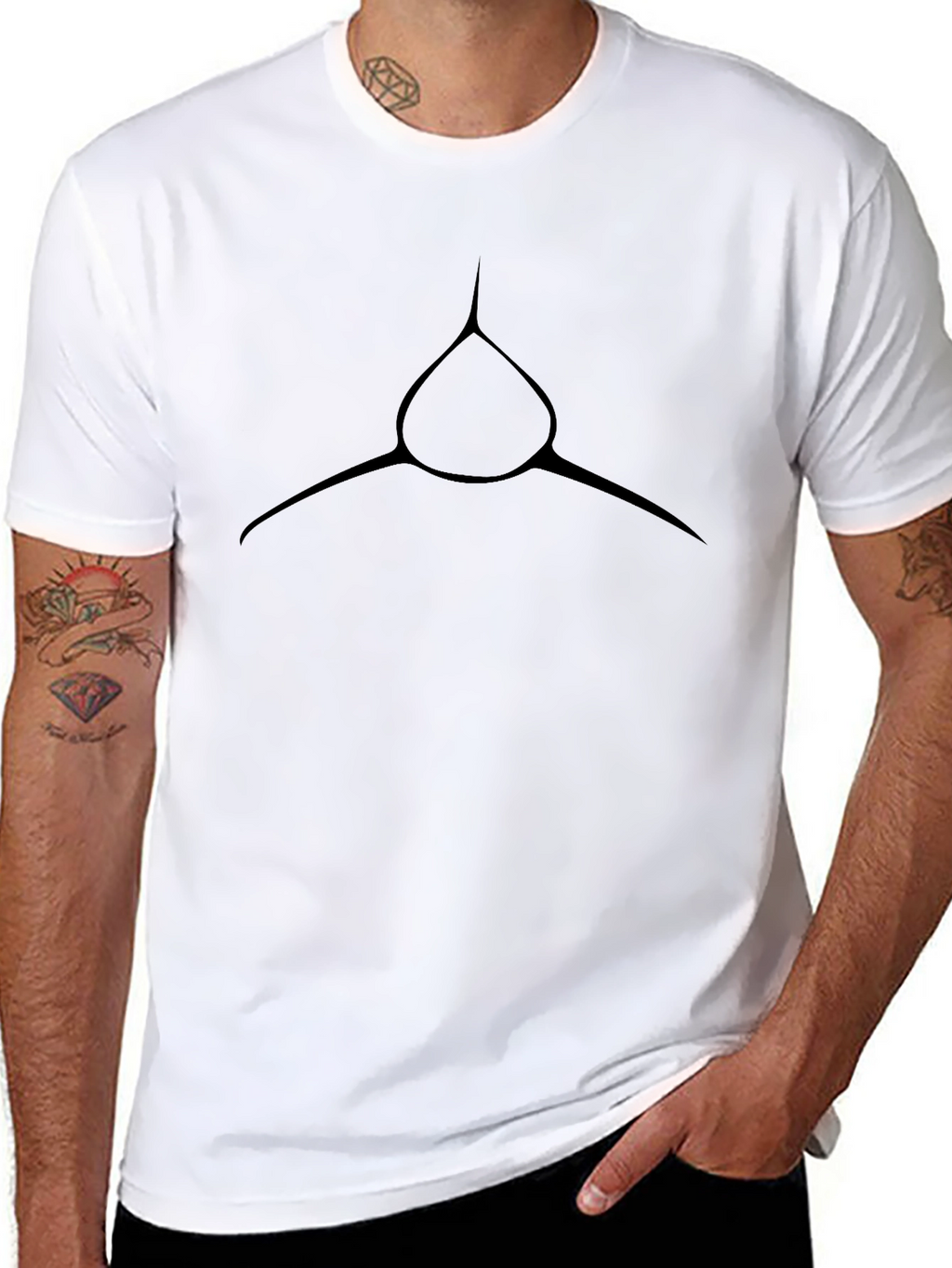 Minimalist Arrowhead Graphic Black T-Shirt