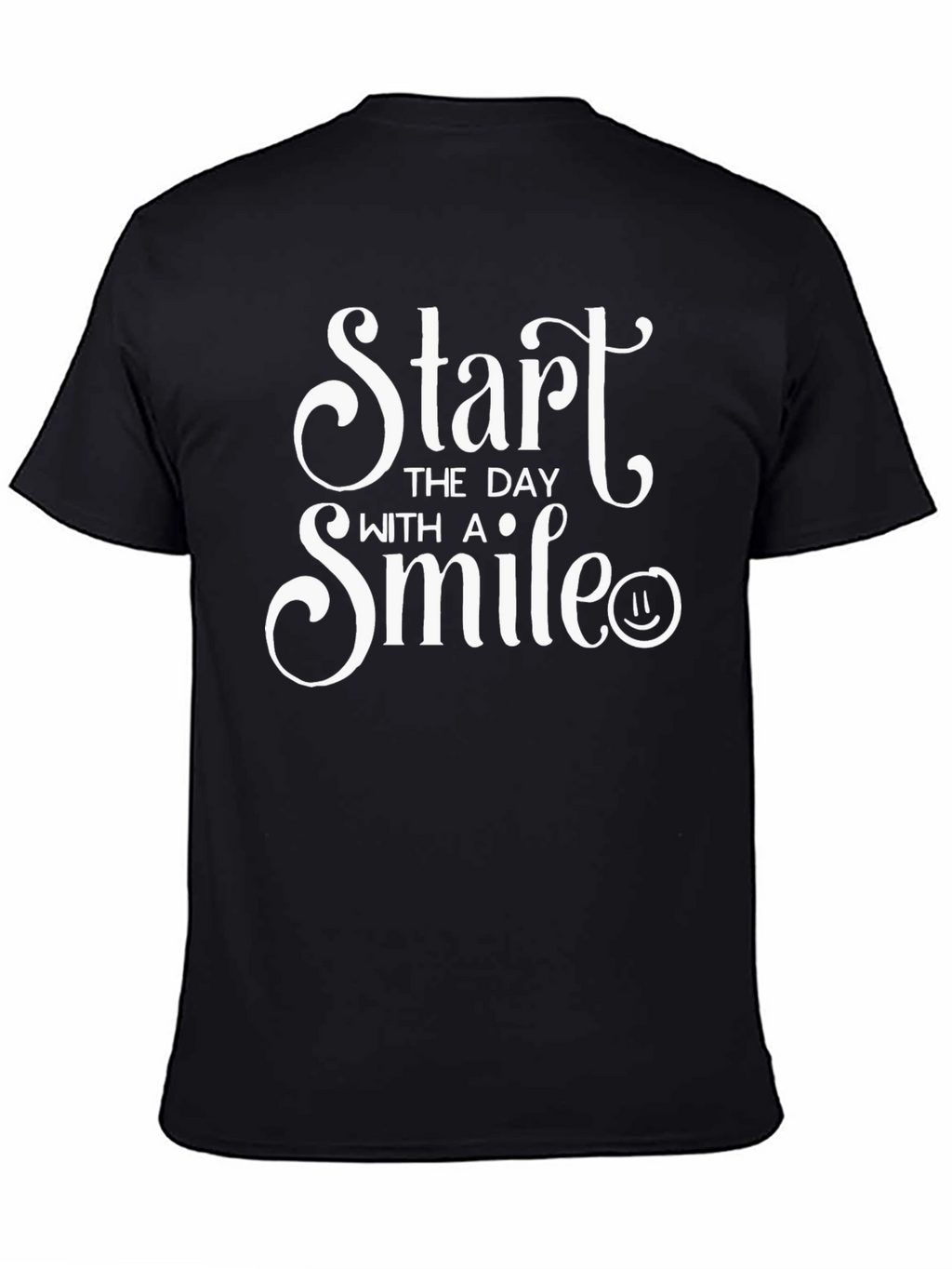 Start the Day with a Smile Black T-Shirt