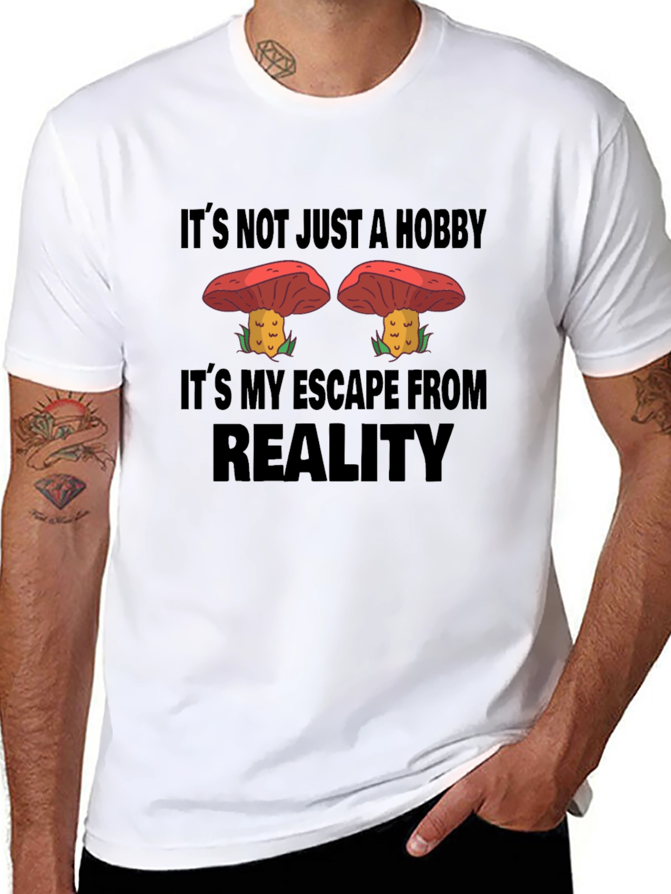 Mushroom Escape Reality Graphic T-Shirt