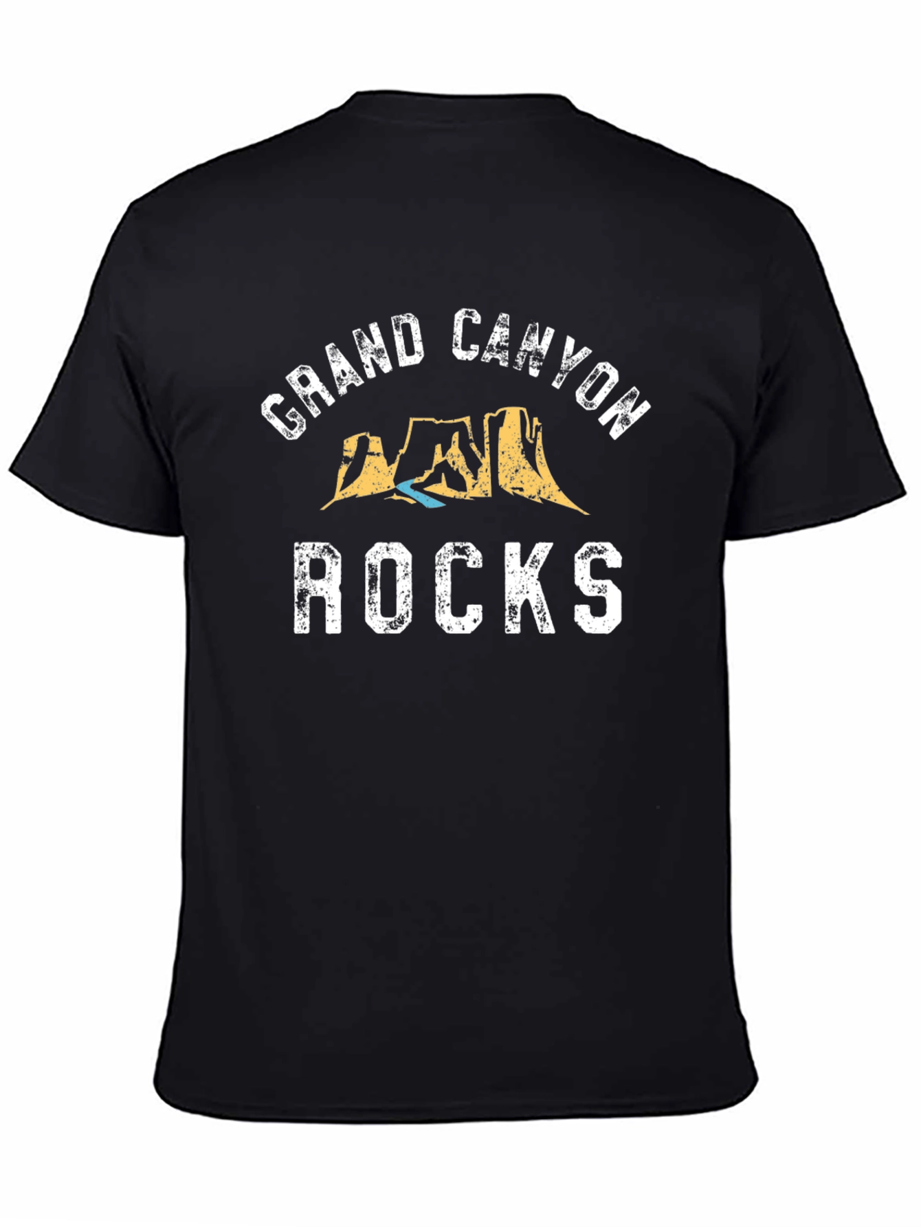 Grand Canyon Rocks Graphic T-Shirt - Black Cotton Blend
