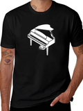 Piano Graphic Black T-Shirt