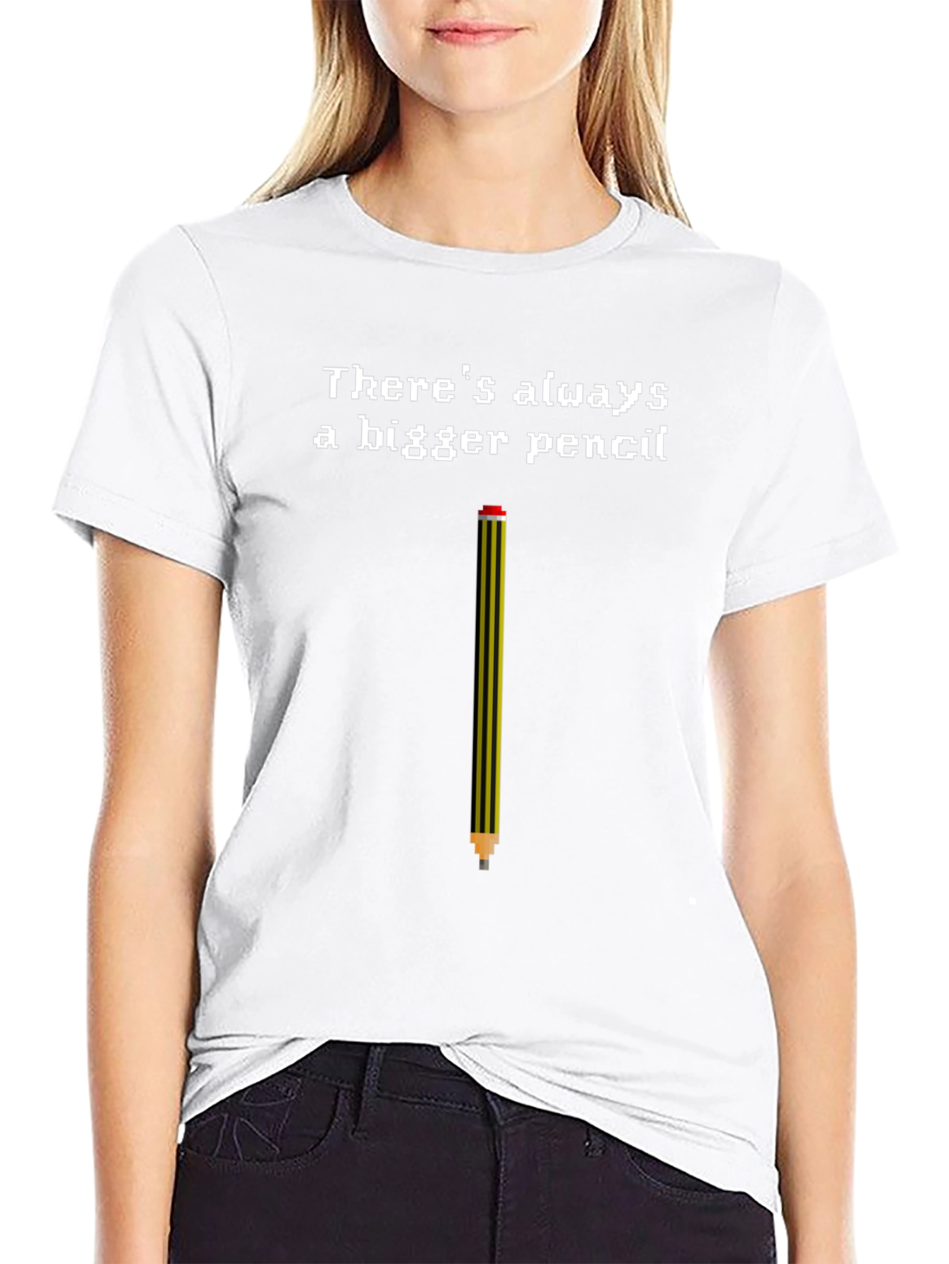 Bigger Pencil T-Shirt - Funny Pixel Art Tee