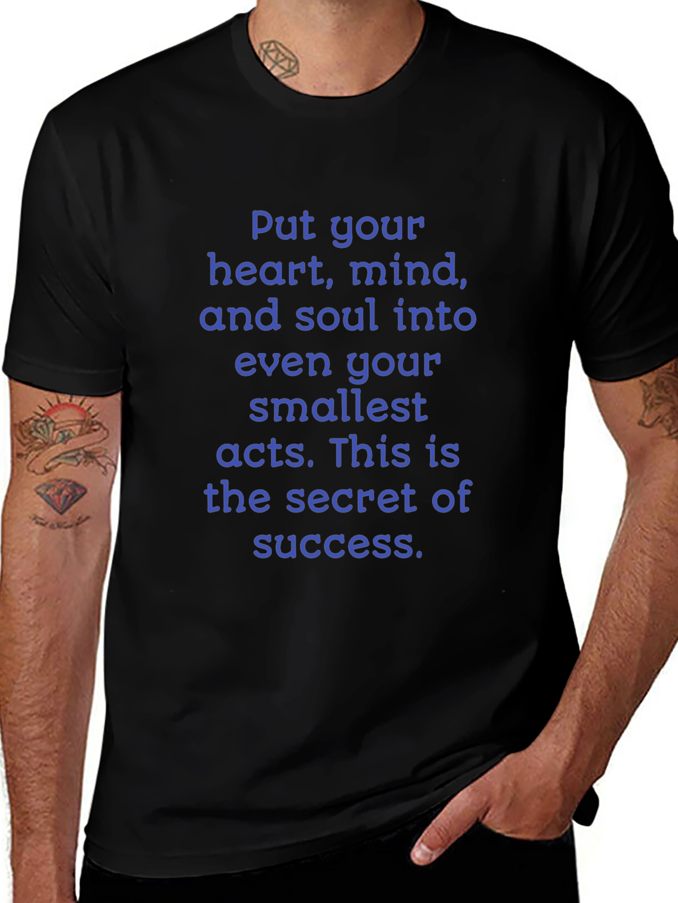 Motivational Quote T-Shirt: Heart Mind and Soul