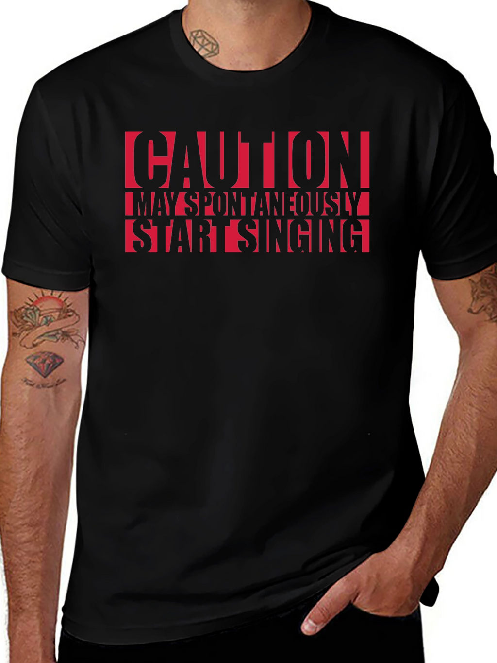 Caution May Spontaneously Start Singing T-Shirt
