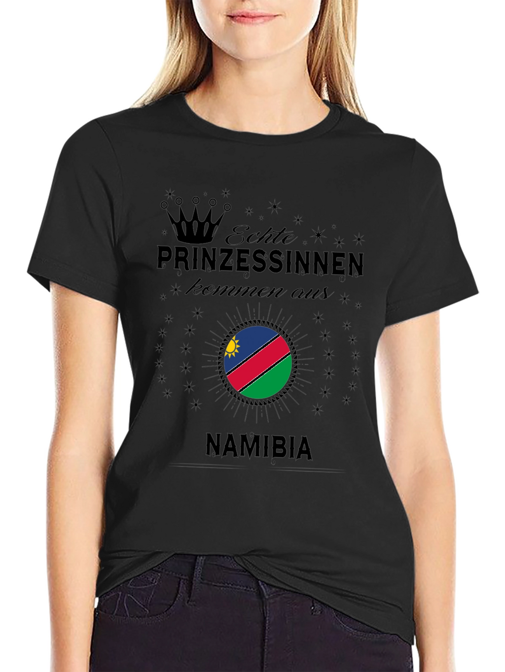 Namibia Princess T-Shirt - Black Graphic Tee