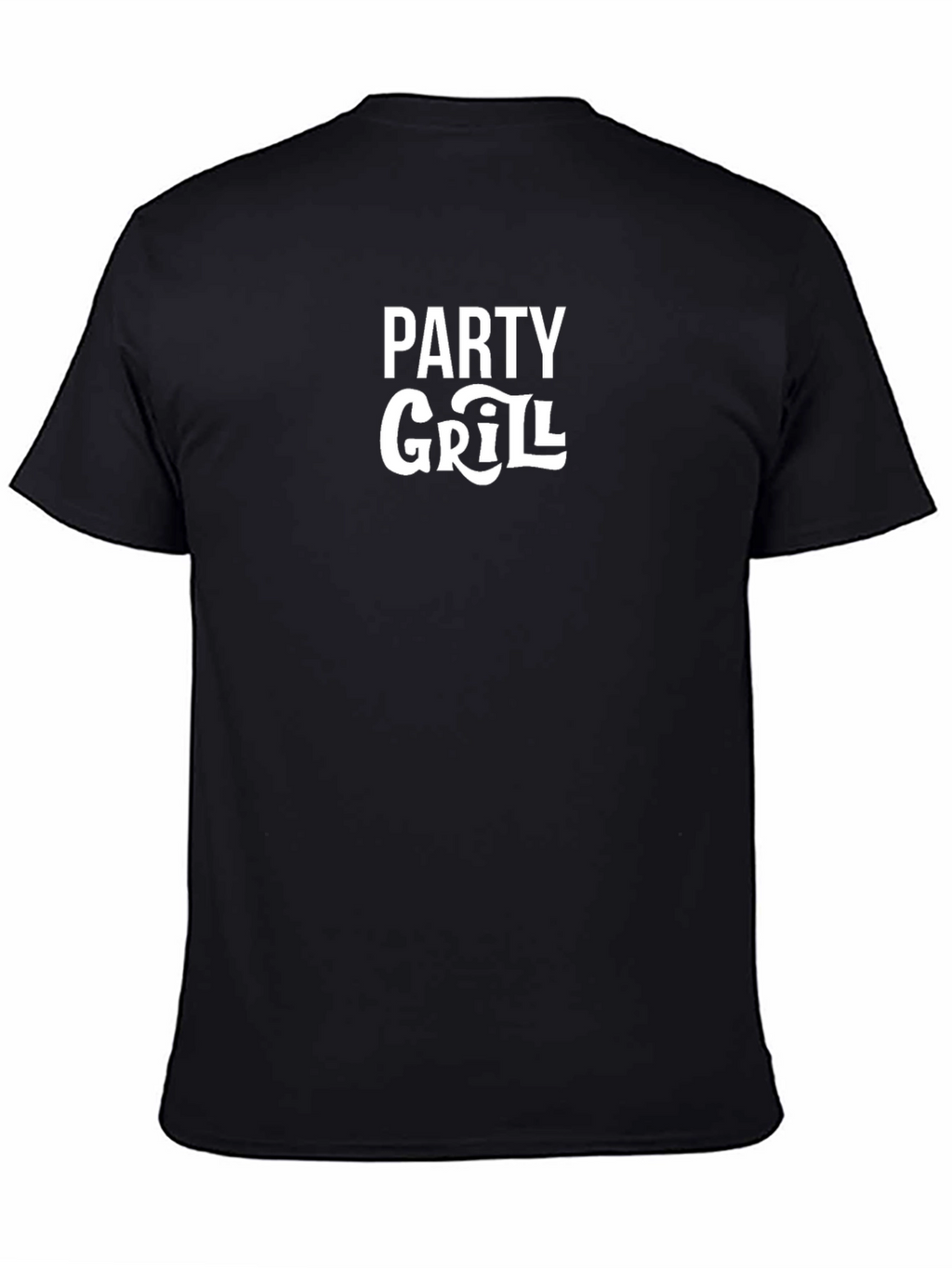 Party Grill Black Cotton Graphic Tee