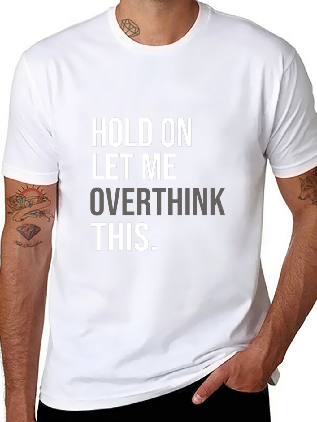 Hold On Overthinking T-Shirt - Soft Cotton Blend
