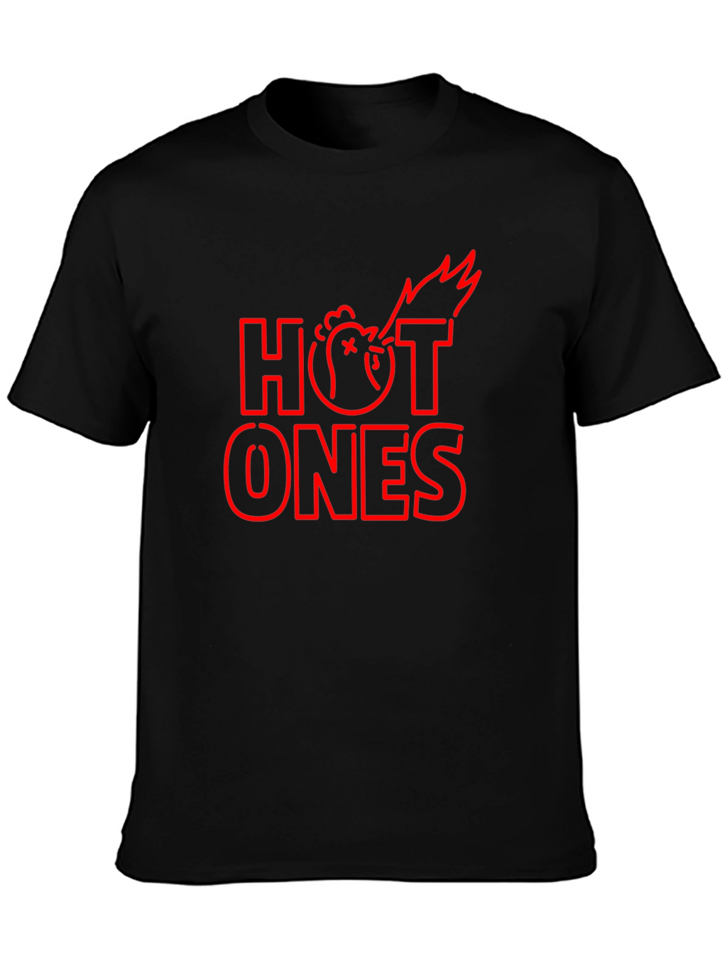 Hot Ones Graphic Tee - Spicy Chicken Design