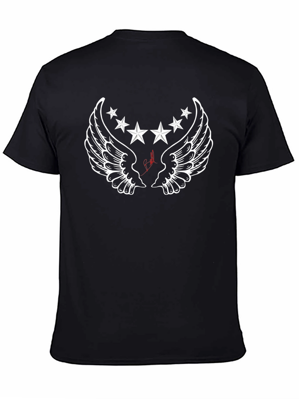 Winged Star Graphic Black T-Shirt