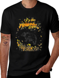 Autumn Bear Graphic Tee - Black