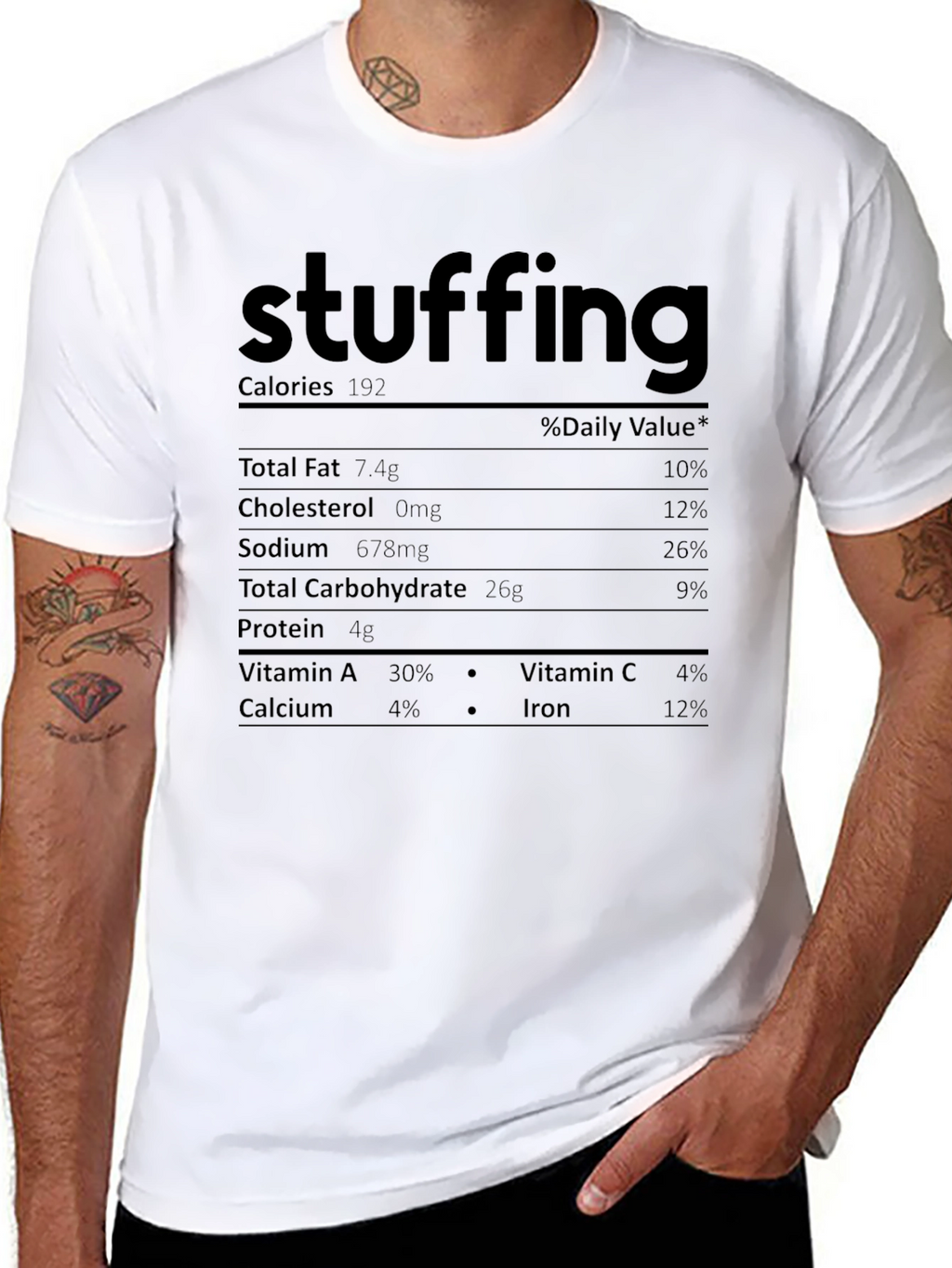 Stuffing Nutrition Facts Novelty T-Shirt