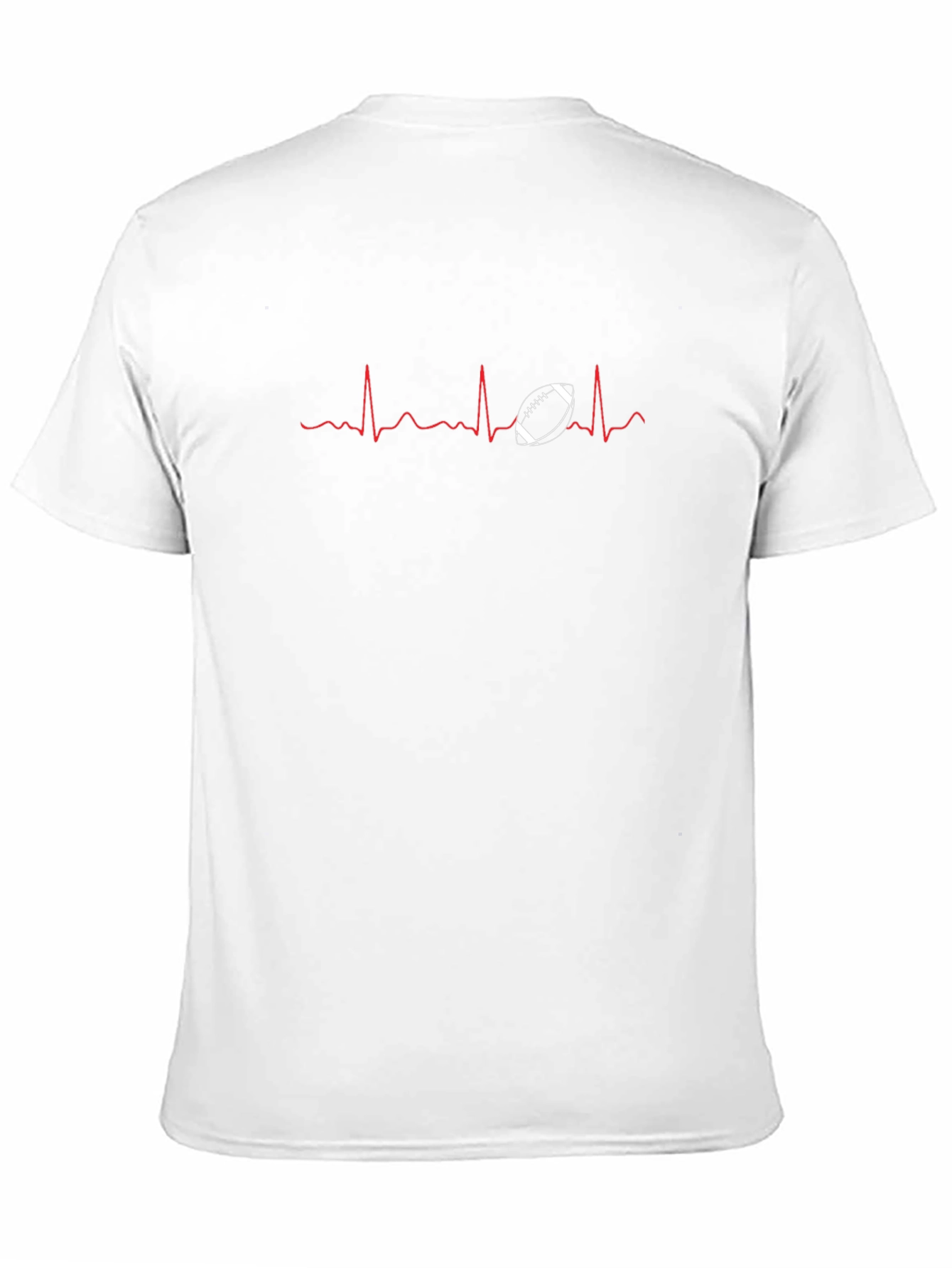 Football Heartbeat Graphic Tee - Black
