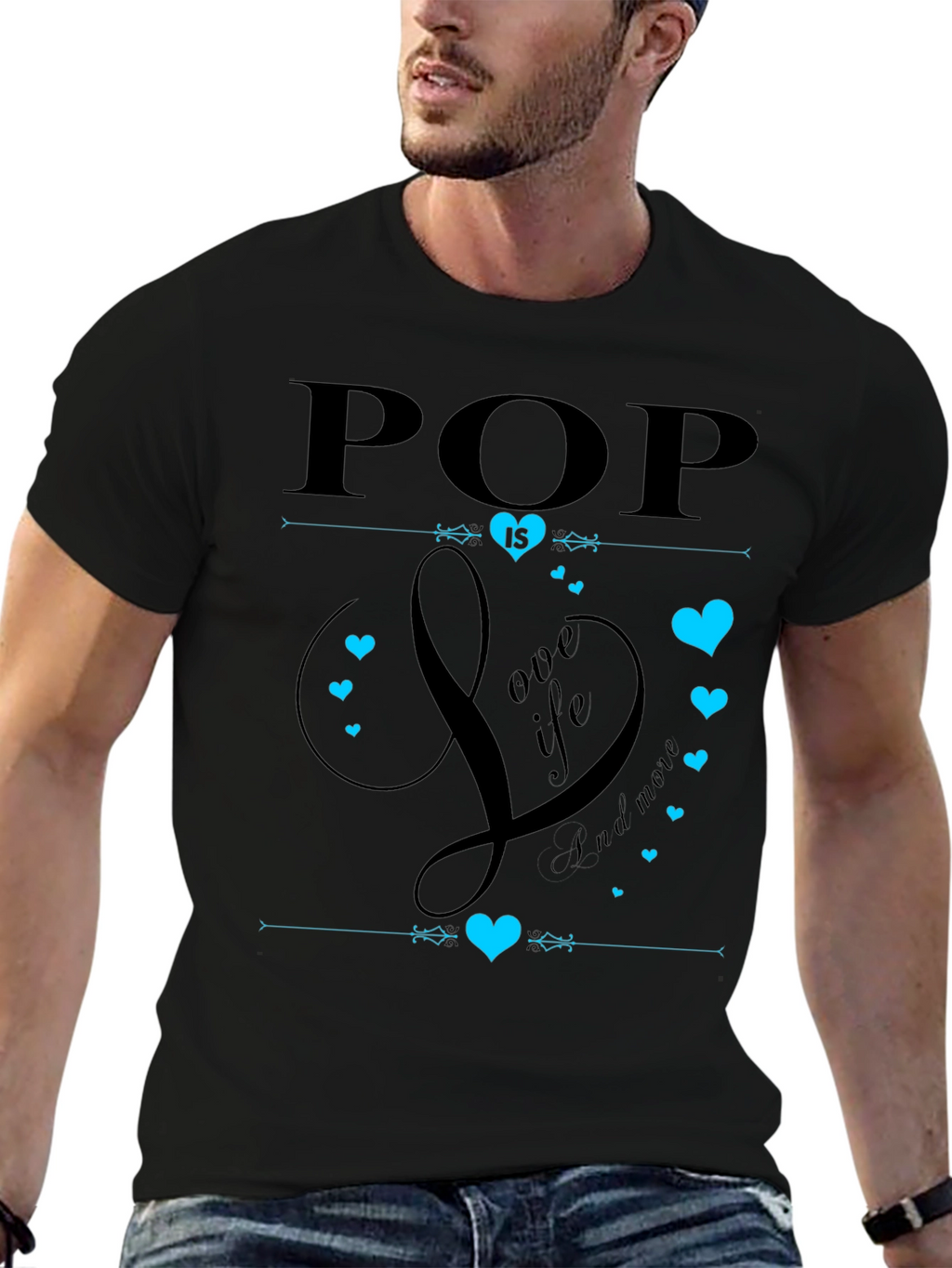 Pop is Love Black Graphic Tee
