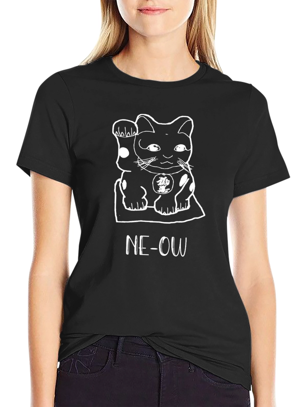 Lucky Cat Graphic Tee - NE-OW Humor