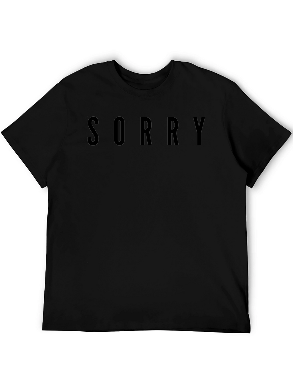 Sorry Black Graphic Tee - Soft Cotton Blend