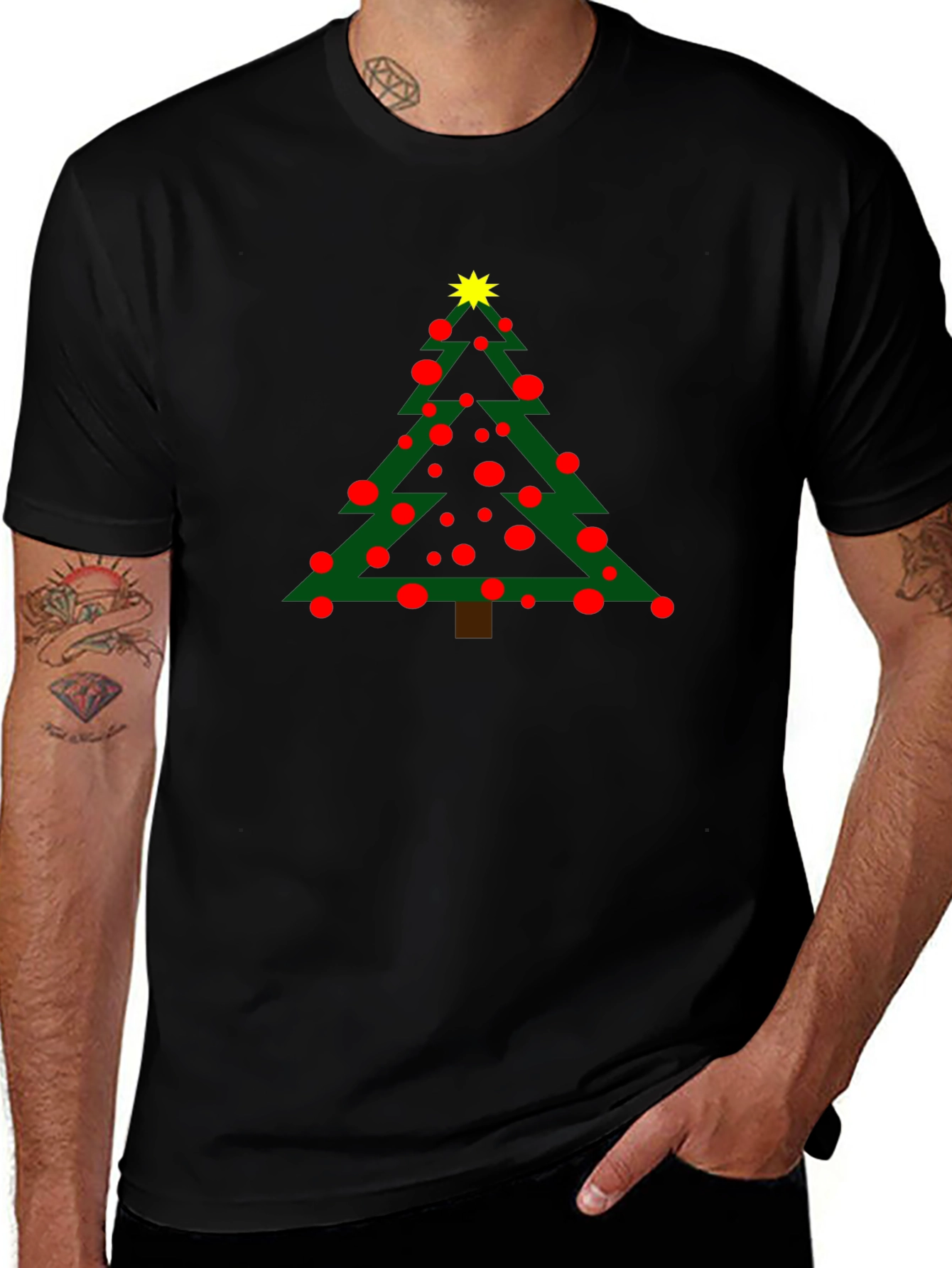 Festive Christmas Tree Graphic Tee - Holiday Cheer!