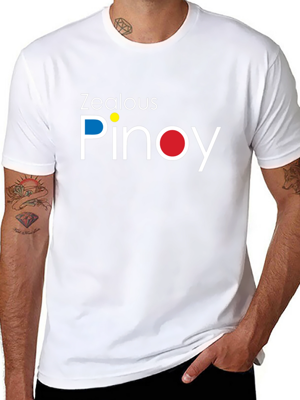 Zealous Pinoy T-Shirt - Black Crew Neck Graphic Tee