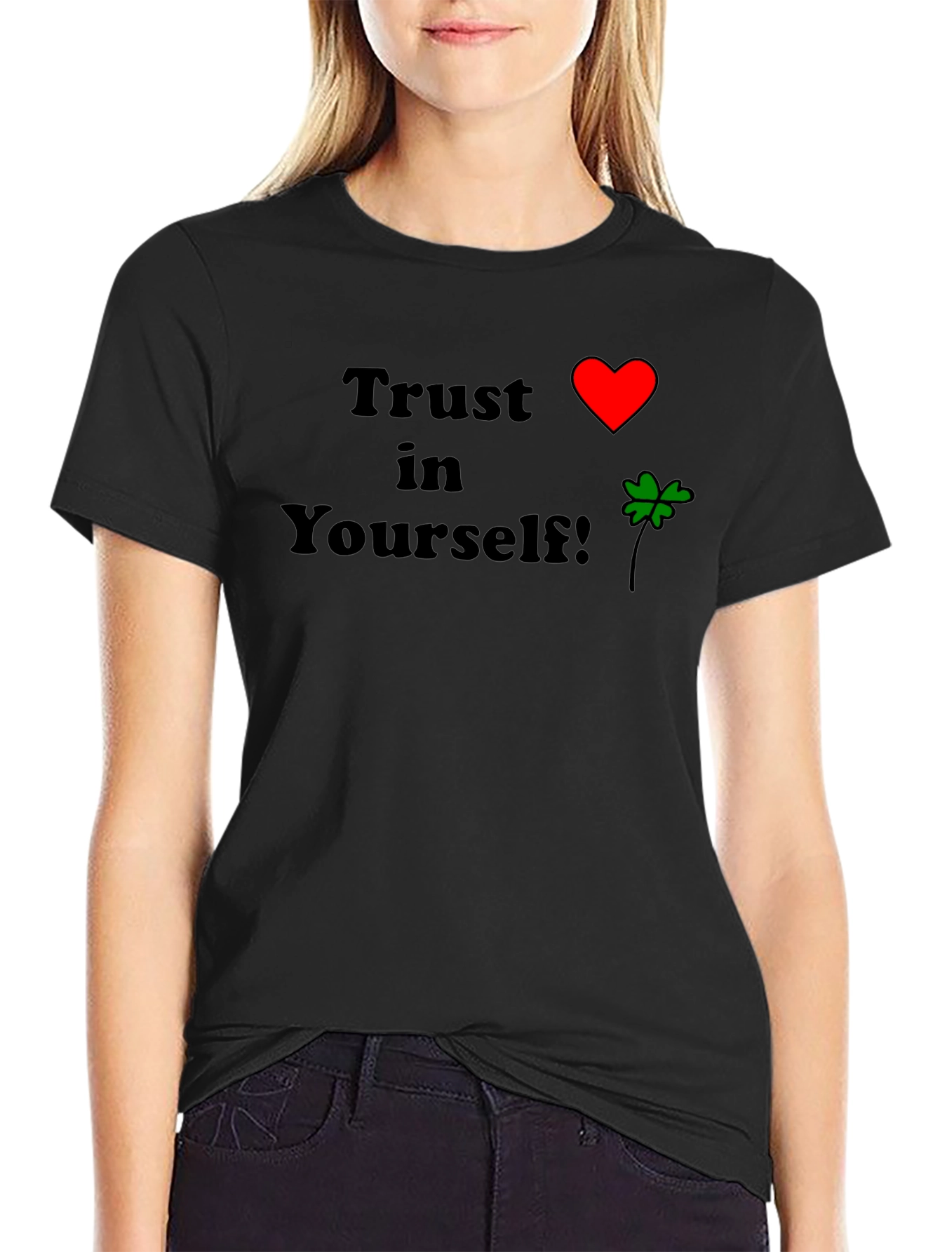 Trust Yourself T-Shirt - Heart & Clover Design