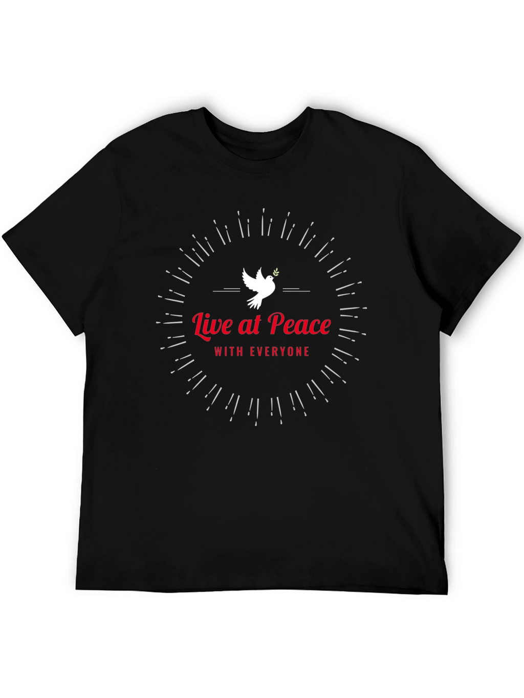 Live at Peace Black Graphic Tee
