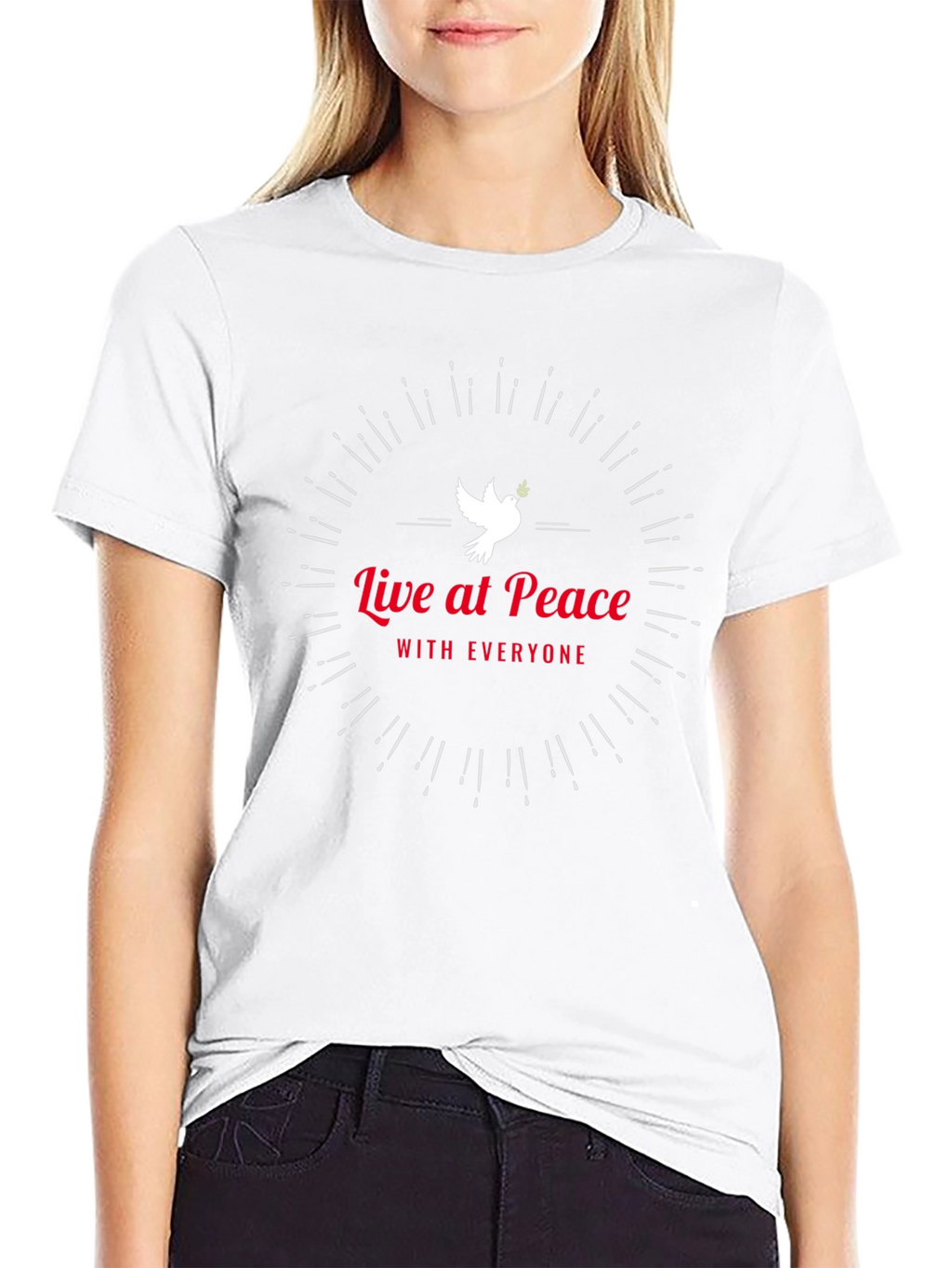 Live at Peace Black Graphic Tee