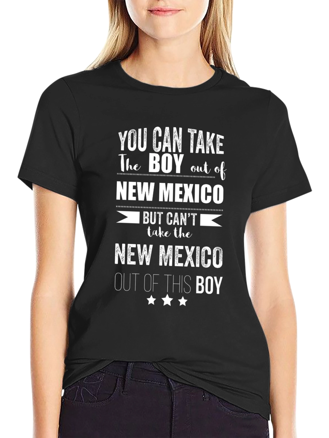 New Mexico Boy T-Shirt - Black Graphic Tee