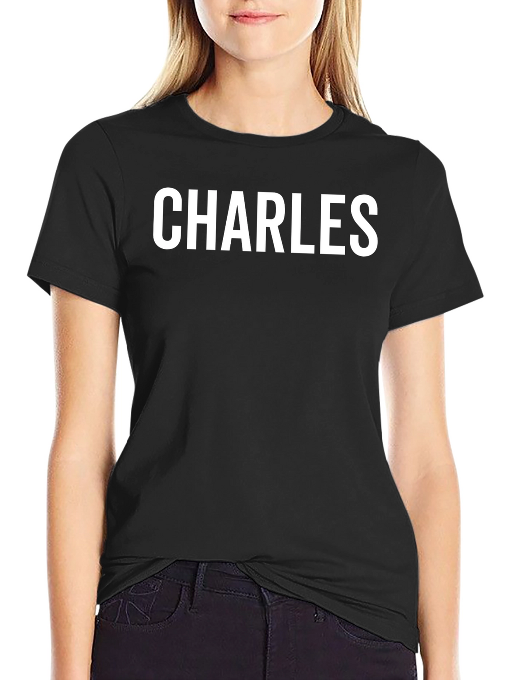 Charles Black T-Shirt - Personalized Name Tee