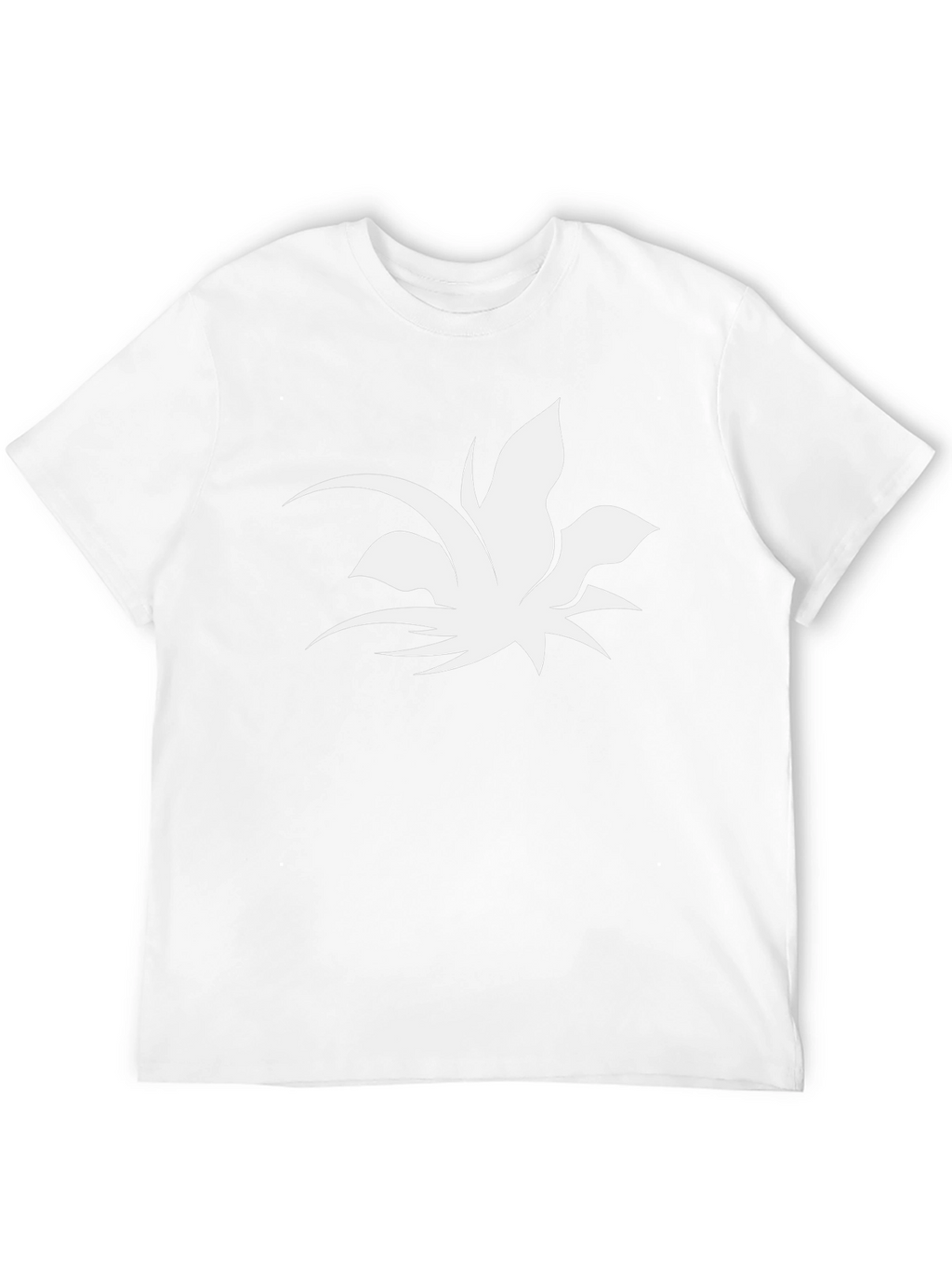 Stylish Black Tee with Abstract Plant Design