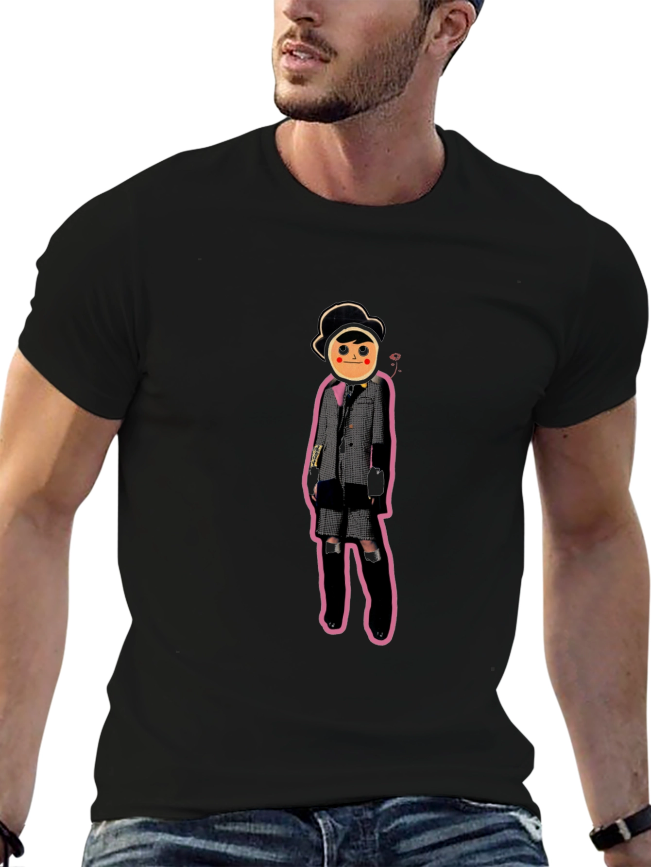 Playful Pop Art T-Shirt - Unique Cartoon Design