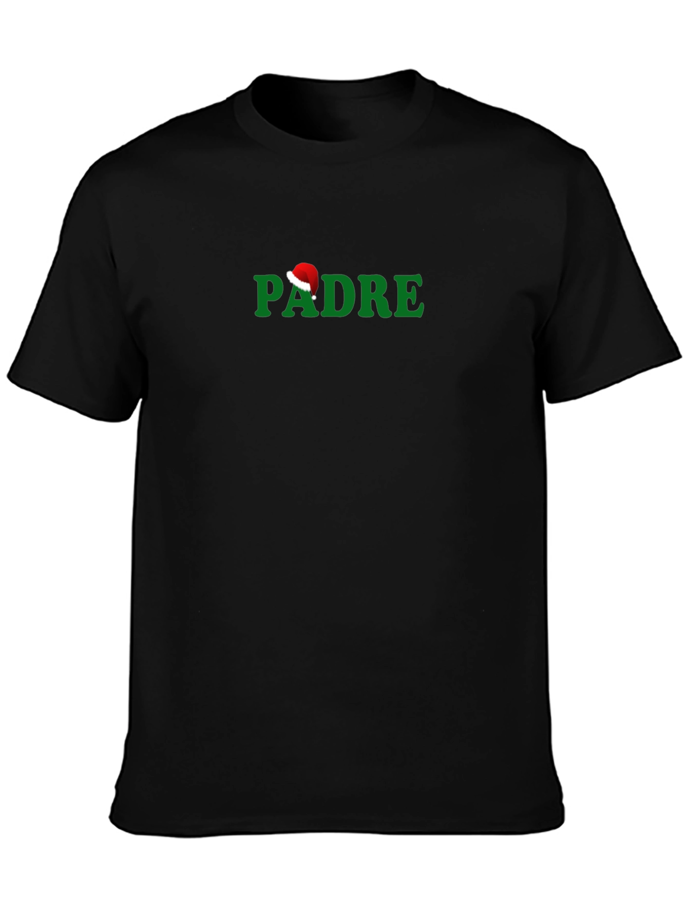 Christmas Padre Santa Hat Graphic T-Shirt