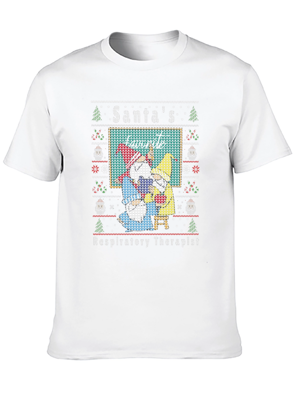 Santas Favorite Respiratory Therapist Ugly Sweater T-Shirt