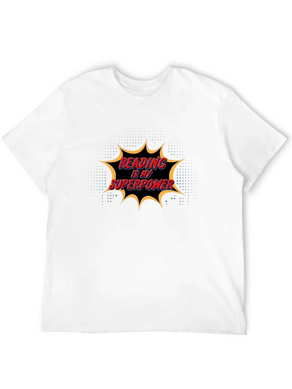 Reading is My Superpower Black Graphic Tee