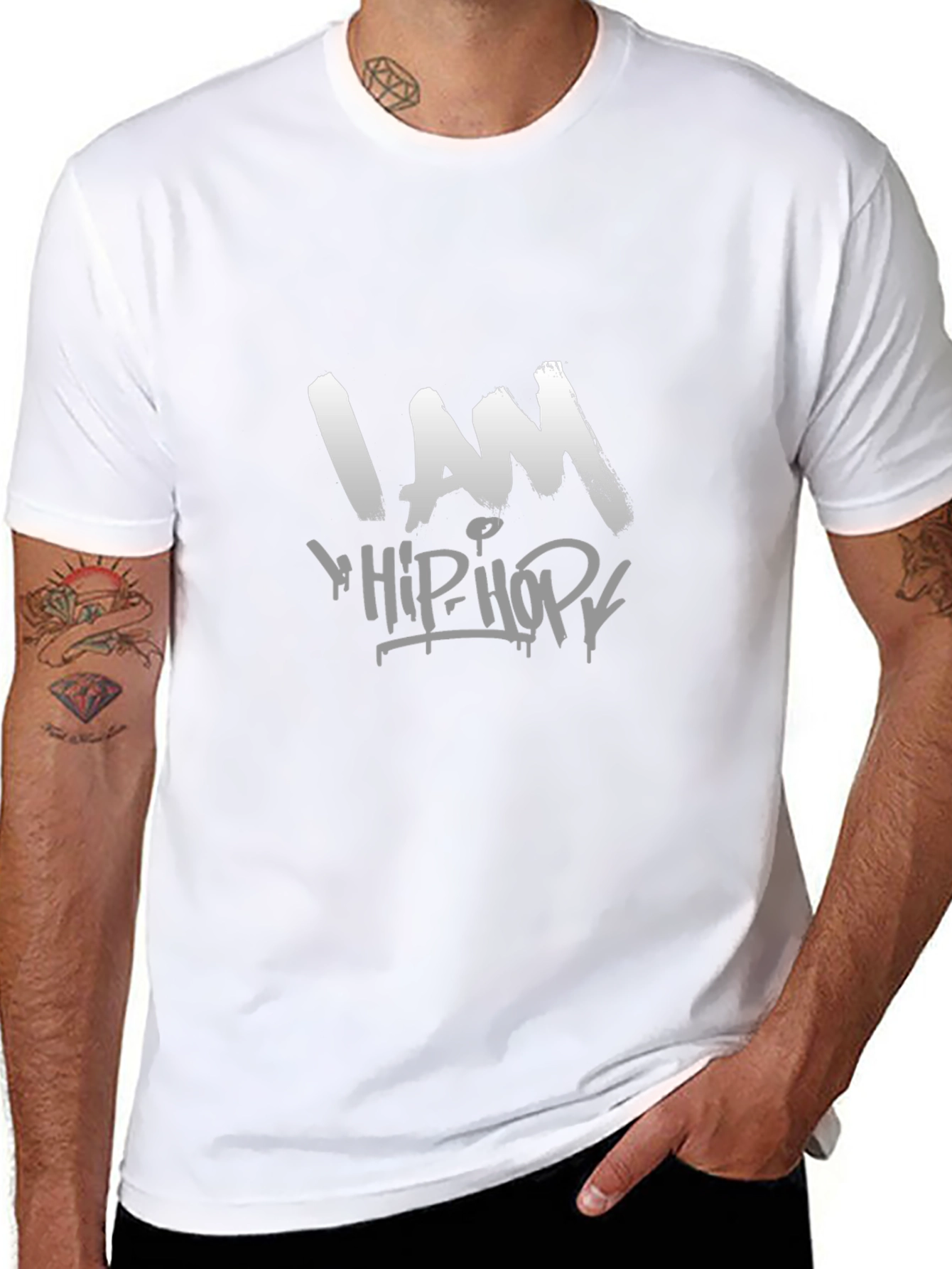 I AM HIP HOP Graphic T-Shirt - Black