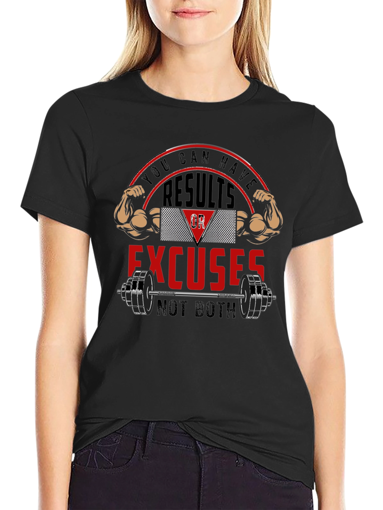 Results or Excuses Graphic T-Shirt - Fitness Motivation