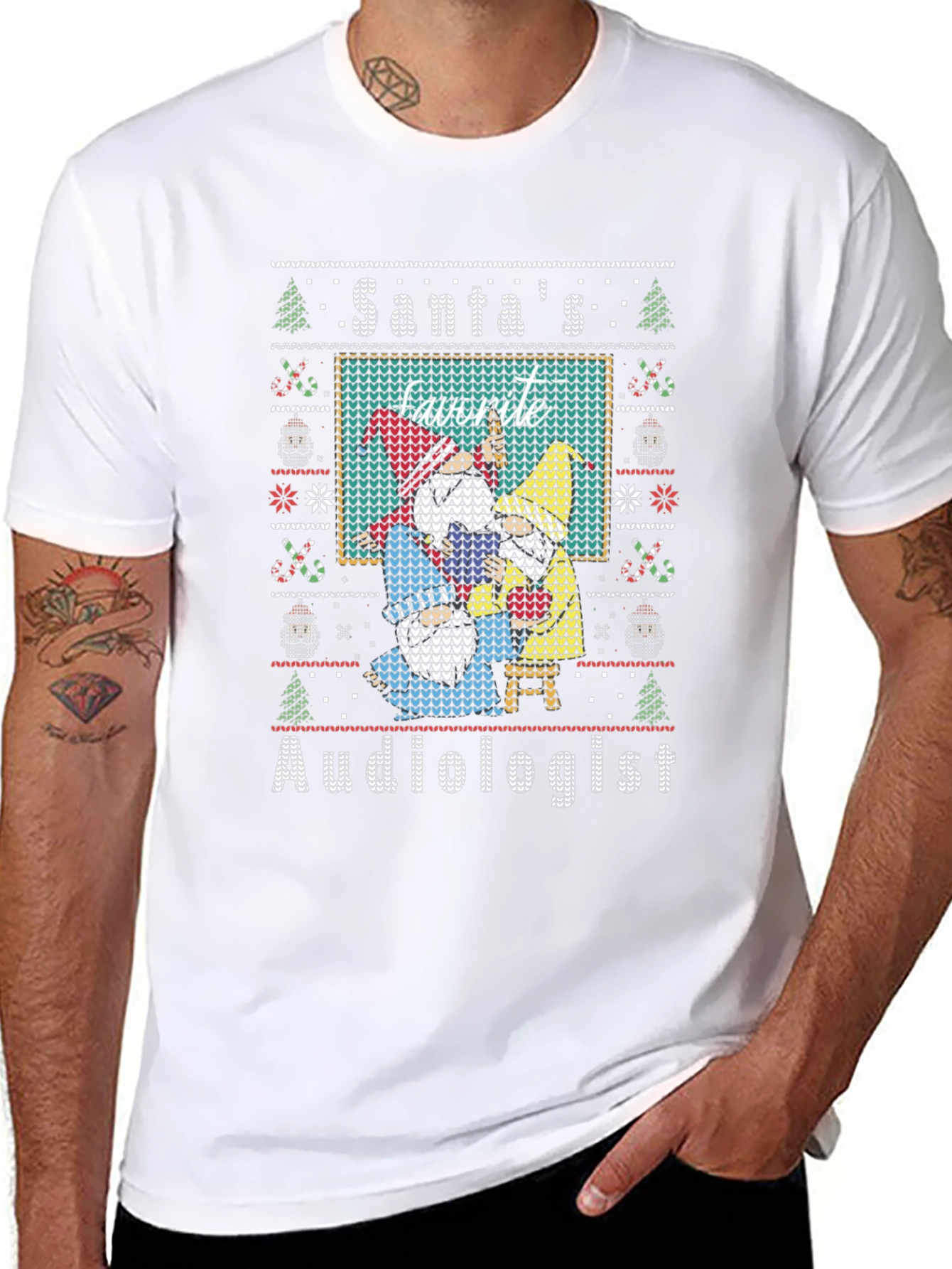 Santas Favorite Audiologist Ugly Christmas T-Shirt