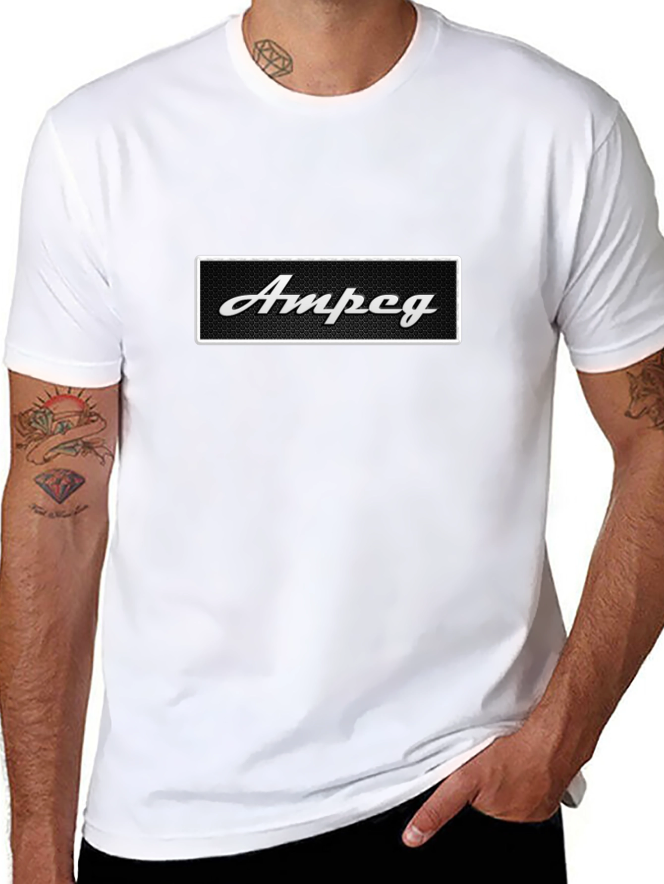 Ampeg Logo Black T-Shirt - Classic Rock Apparel