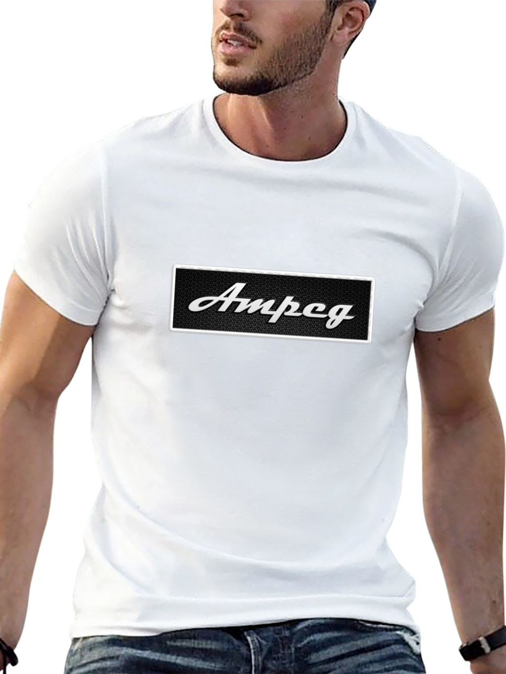 Ampeg Logo Black T-Shirt - Classic Rock Apparel