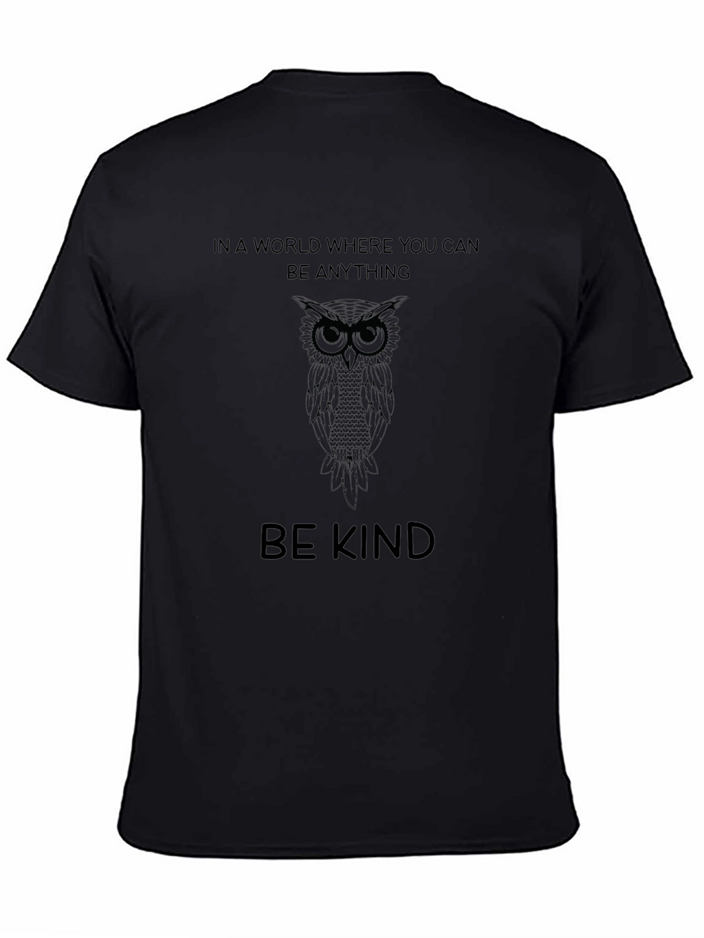 Be Kind Owl Graphic T-Shirt - Soft Cotton Blend