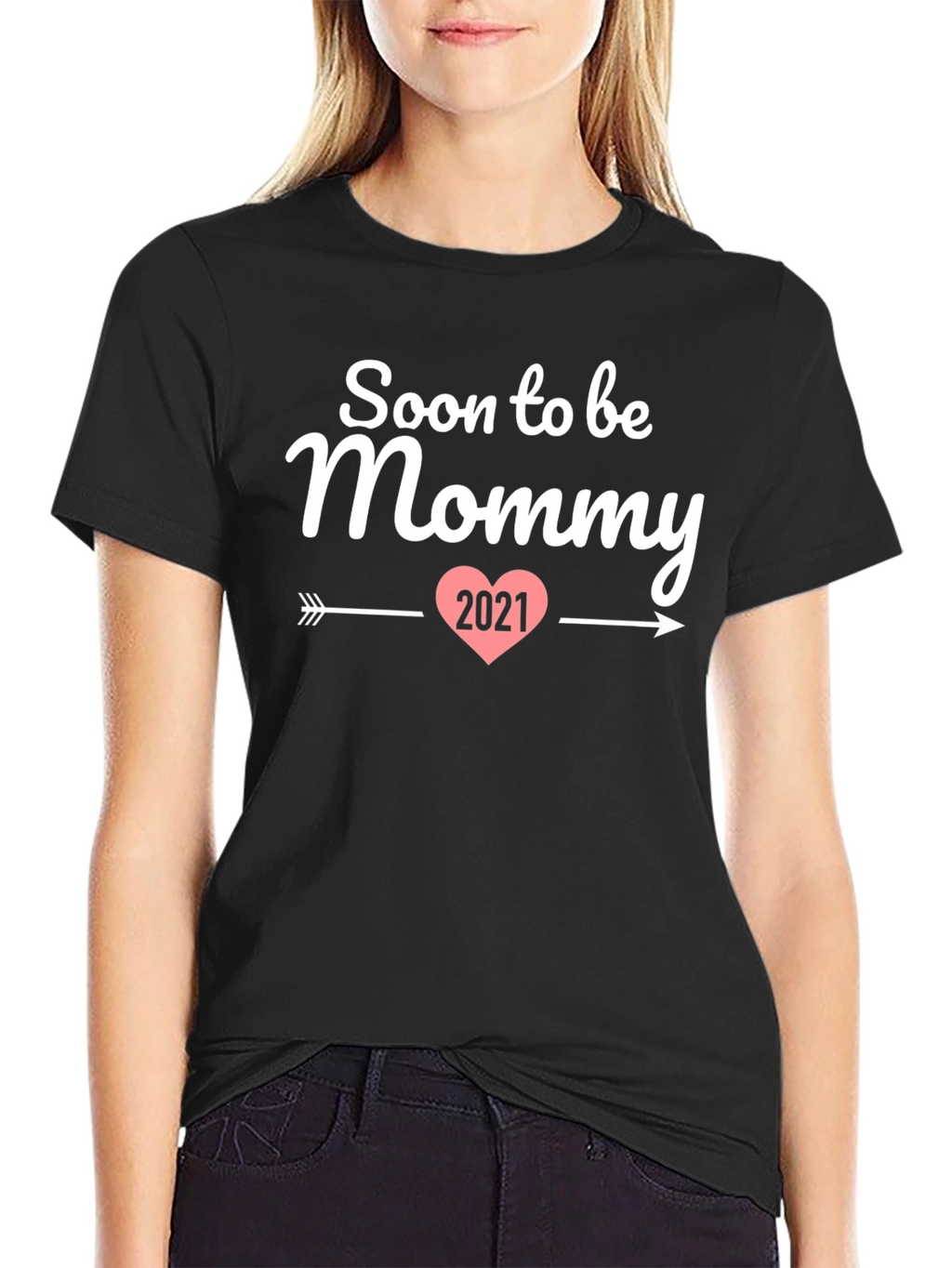 Soon to be Mommy 2021 Black T-Shirt