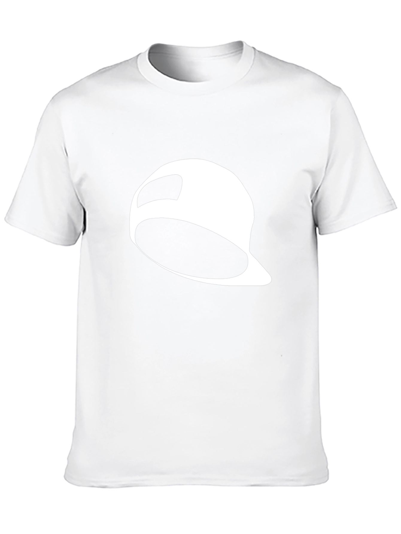 Black T-Shirt with White Baseball Cap Graphic