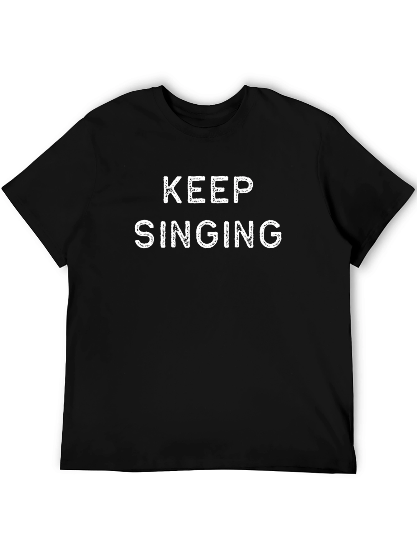 Keep Singing Black Graphic T-Shirt
