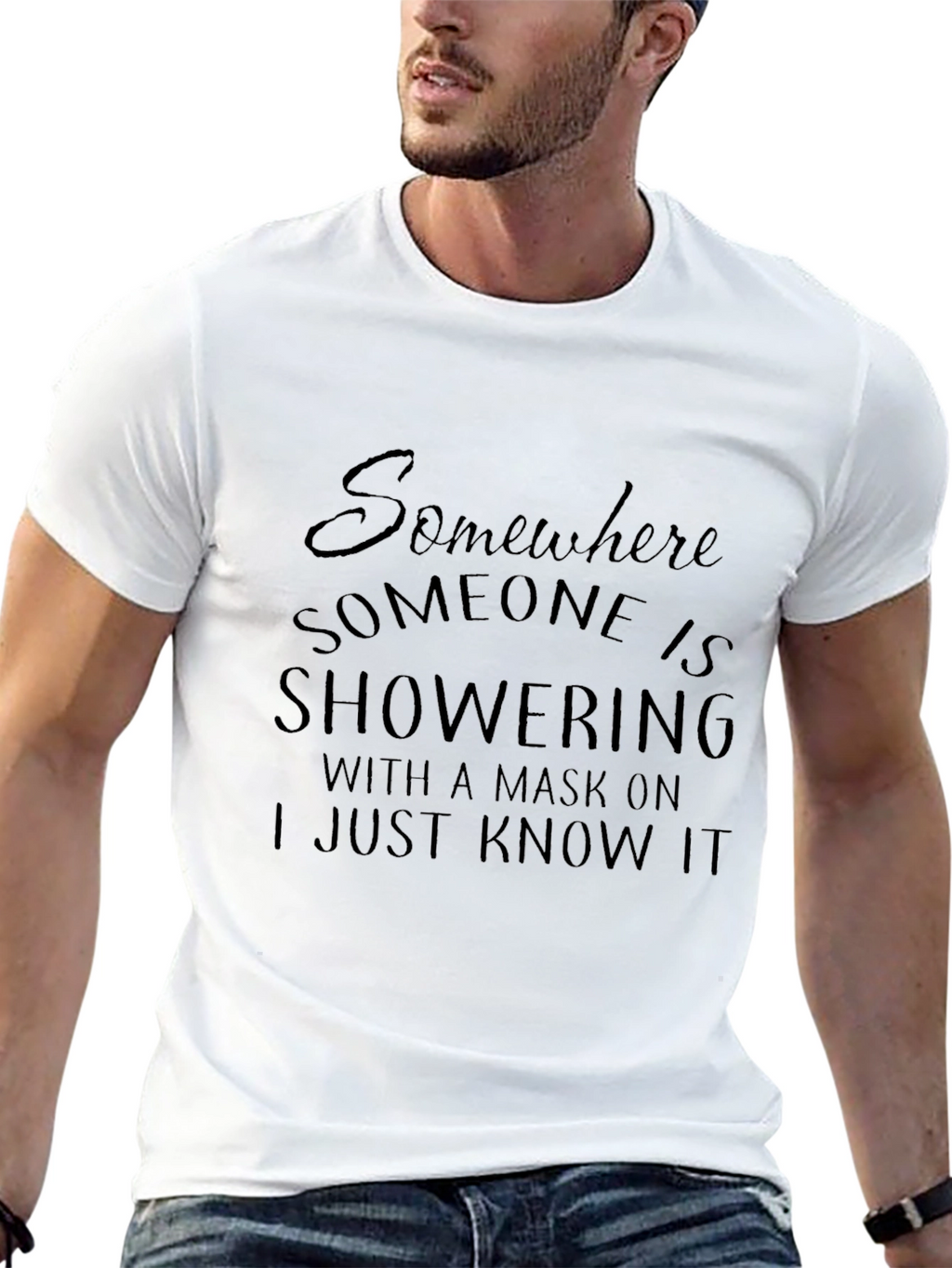 Humorous Showering T-Shirt